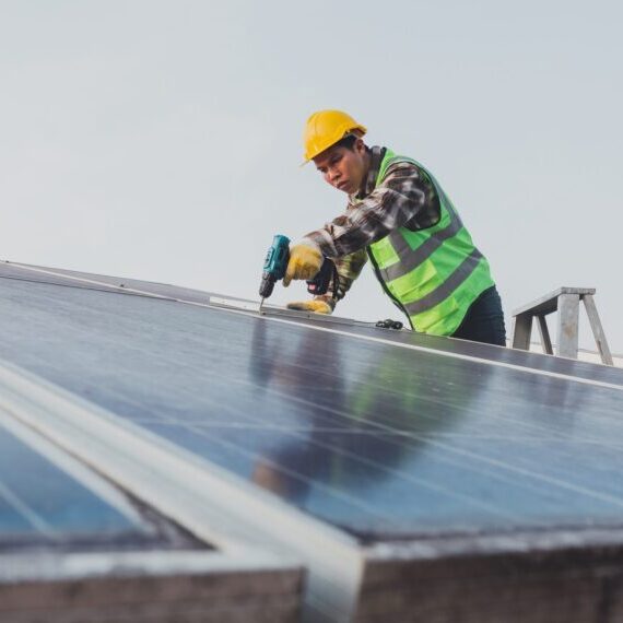 Solar,Power,Plant.,Engineers,Went,To,Check,The,Operation,Of