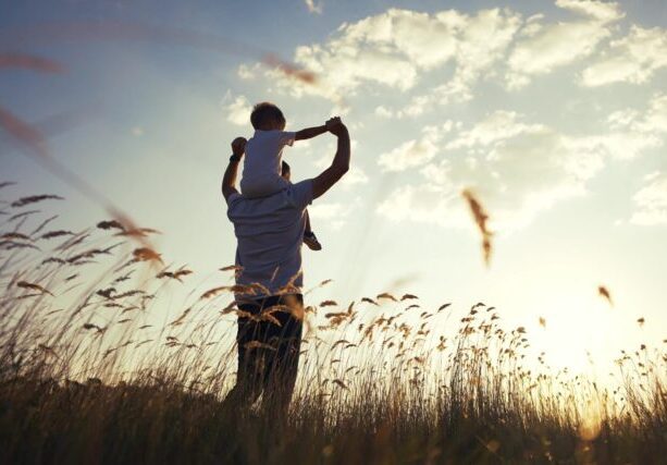 Father,And,Son,In,The,Park.,Father,Day,Silhouette,Happy